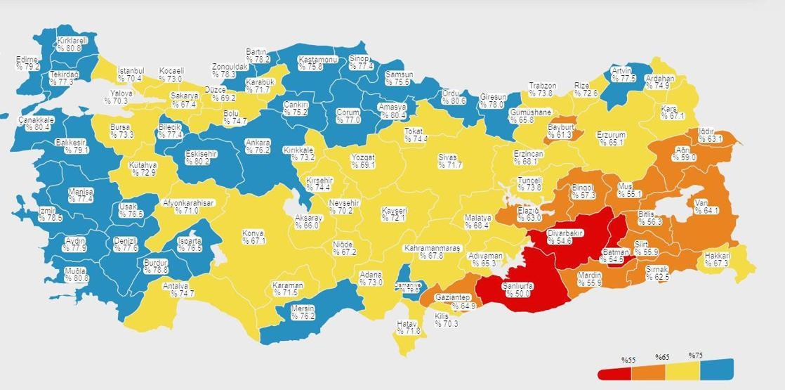 Türkiyede en çok korona aşısının yapıldığı 10 şehir