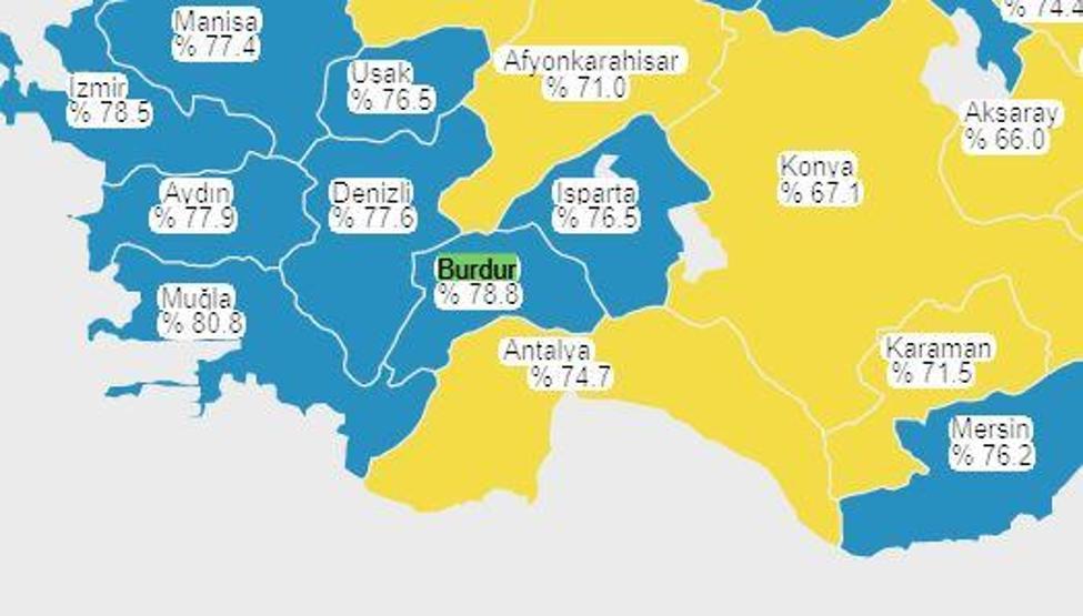 Türkiyede en çok korona aşısının yapıldığı 10 şehir