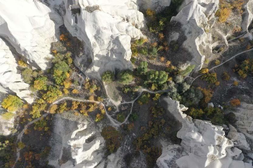 Kapadokya sonbahar renklerine büründü
