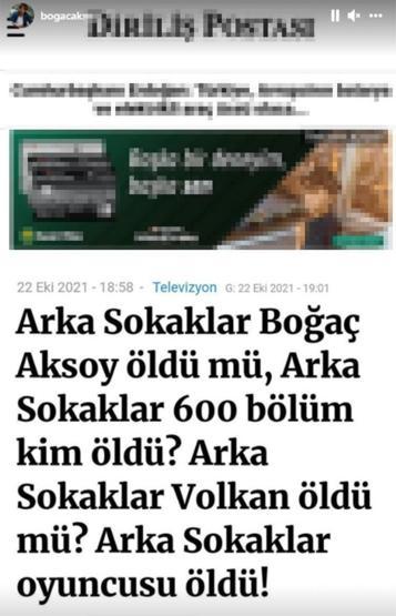 Boğaç Aksoy öldü haberlerine böyle isyan etti