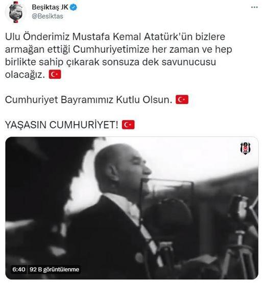 Federasyon ve kulüplerden 29 Ekim mesajları