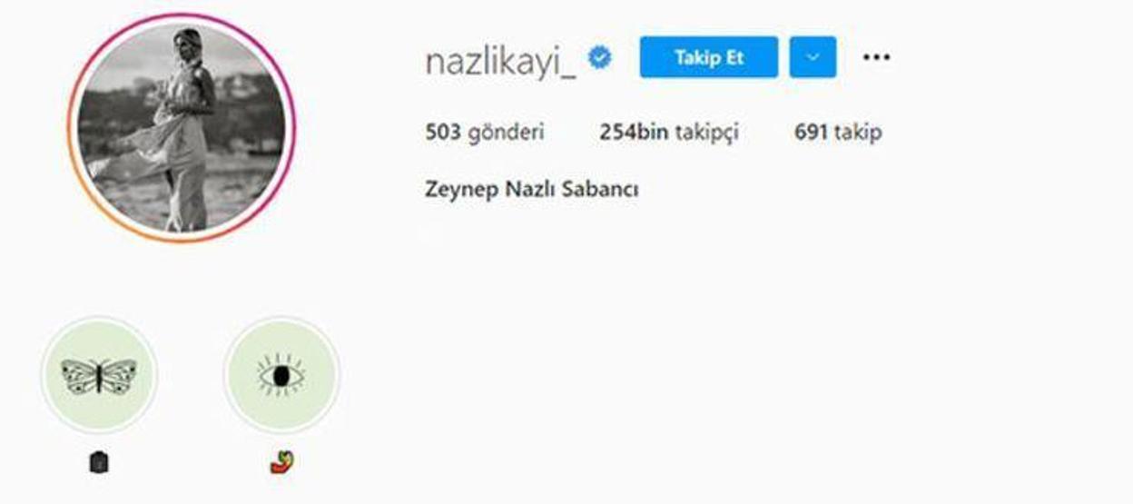 Zeynep Nazlı Kayı sosyal medya hesabında bazı değişiklikler yaptı