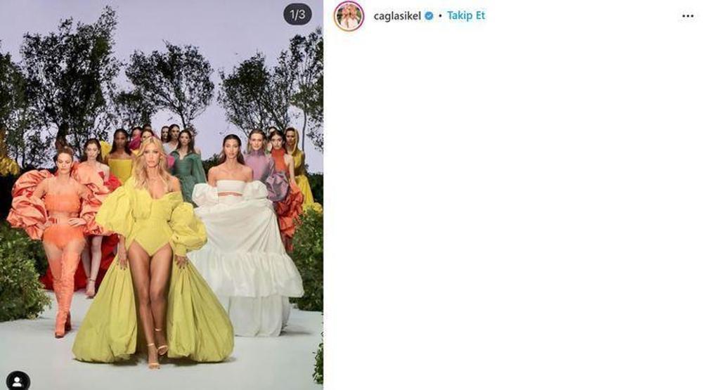 Çağla Şıkel, podyumda fırtına gibi esti