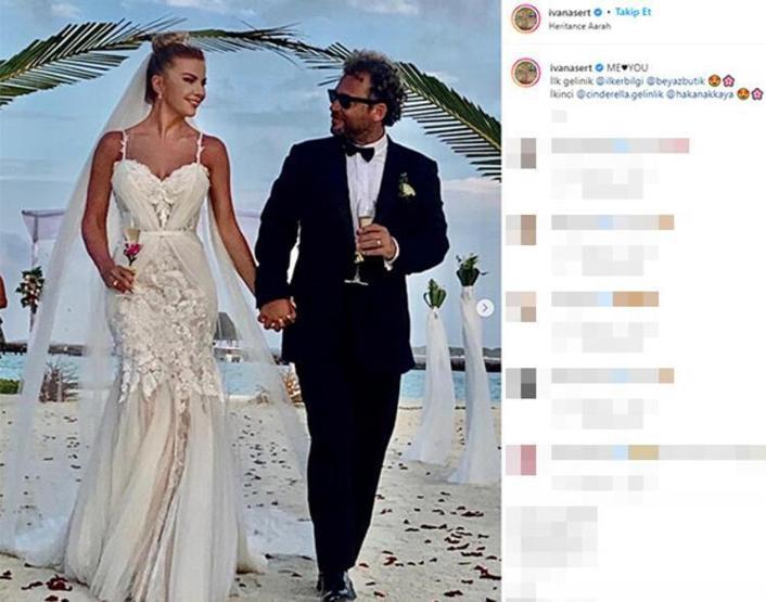 İvana Sert ile Sezer Demirci evlendi İşte Maldivlerde gerçekleşen nikahtan ilk kareler