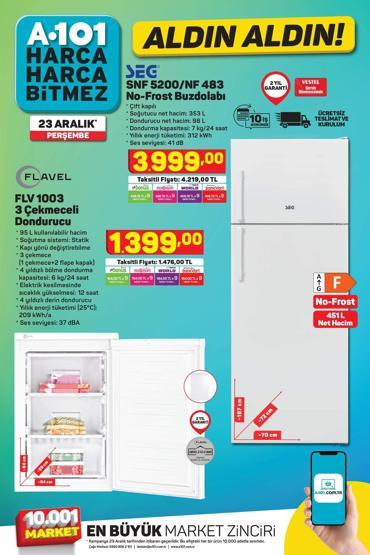 A101 indirimli ürünler bugün raflarda 23 Aralık 2021 A101 aktüel ürünler kataloğu