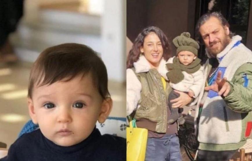 Cansu Tosun ile oğlu Marselin kar pozu