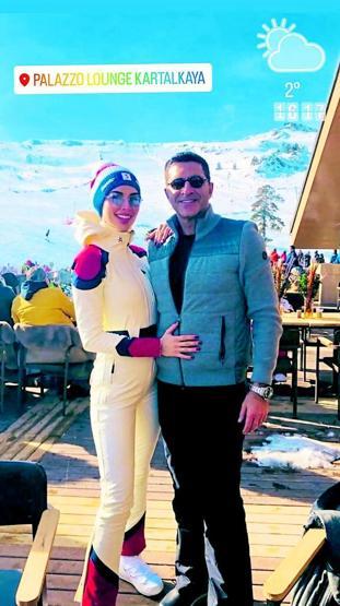 Nefise Karatayın kızı Mayaya özel kayak dersi