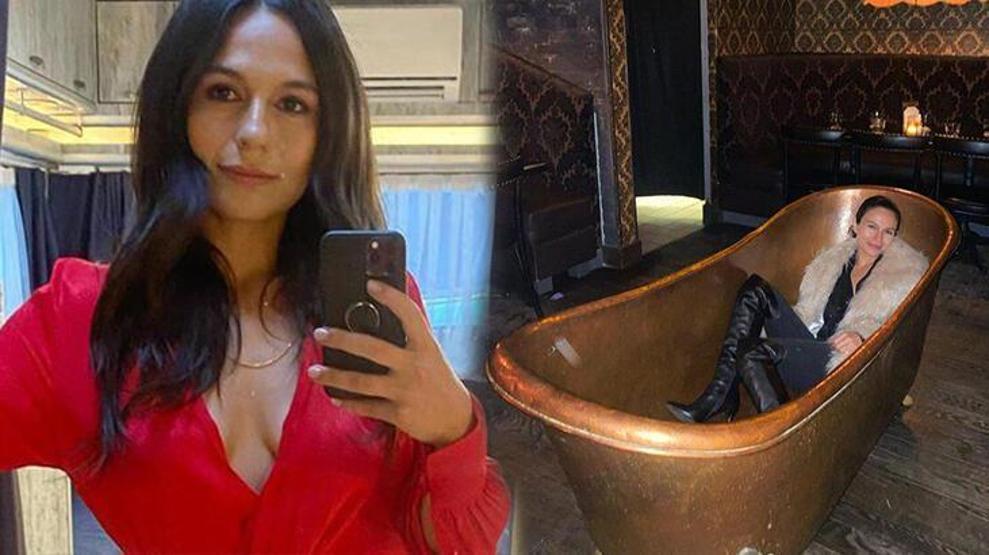 Selin Yeninci küvet pozuyla dikkat çekti