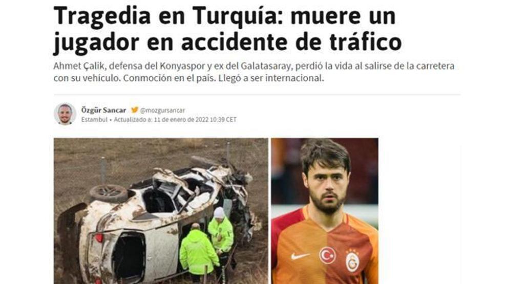 Ahmet Çalıkın hayatını kaybettiği kaza Avrupa basınında