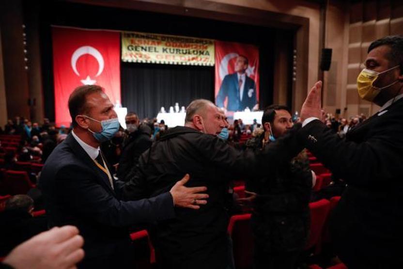 Taksiciler Esnaf Odası Olağan Genel Kurulunda arbede