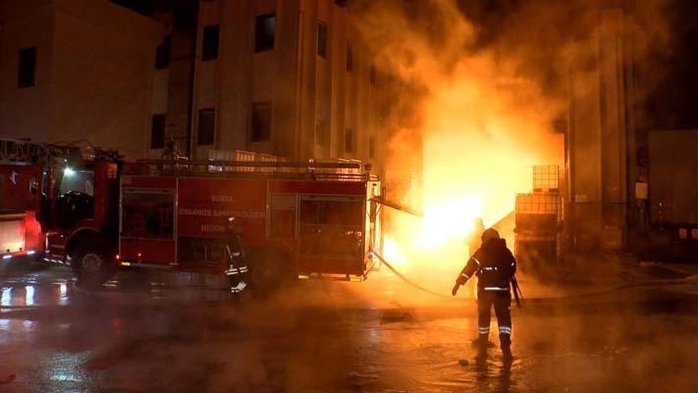 Bursada fabrika yangını