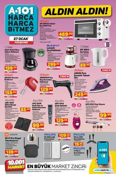 27 Ocak 2022 A101 aktüel kataloğu Bugün A101 indirimli ürünlerde neler var