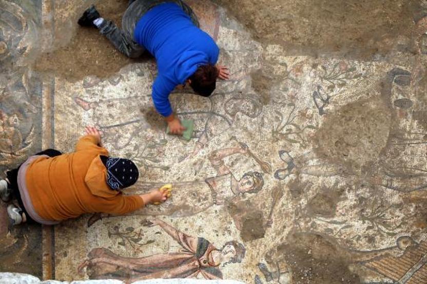 Germanicia Antik Kentindeki kazılarda 1500 yıllık mozaik bulundu
