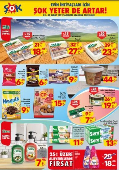 2- 8 Şubat 2022 ŞOK aktüel kataloğu Bu hafta ŞOK markette neler indirimde