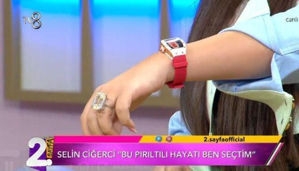 Selin Ciğerci, 30 karatlık yüzüğüyle gündemde
