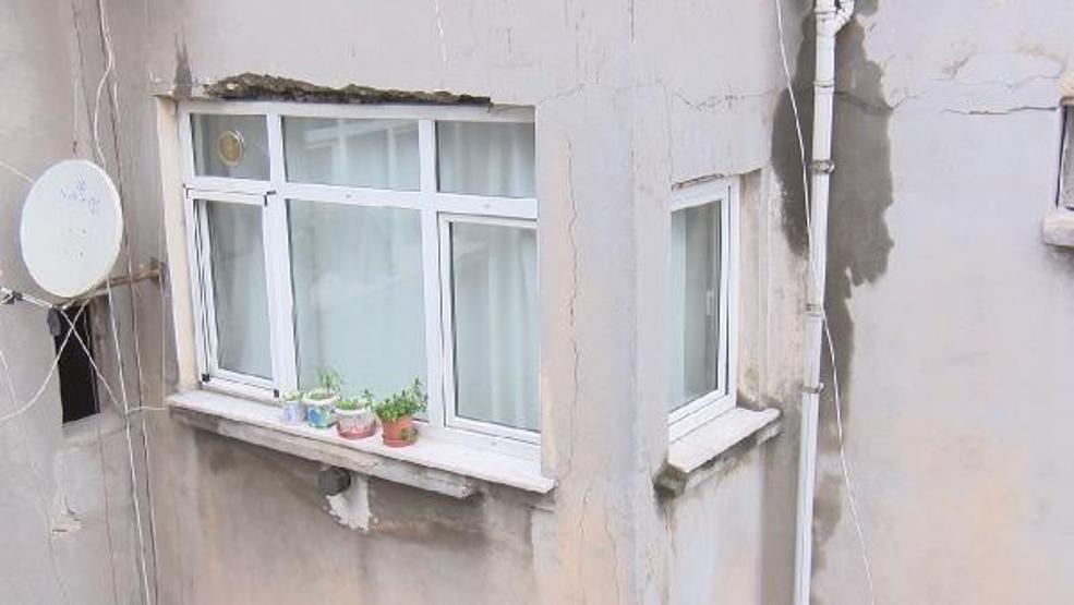 Güngörende 52 yıllık binada çökme tehlikesi