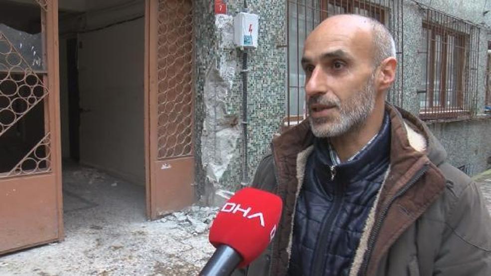 Güngörende 52 yıllık binada çökme tehlikesi