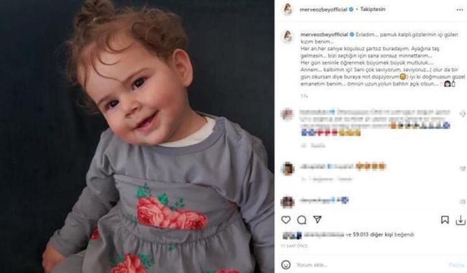 Merve Özbeyden kızına anlamlı hediye