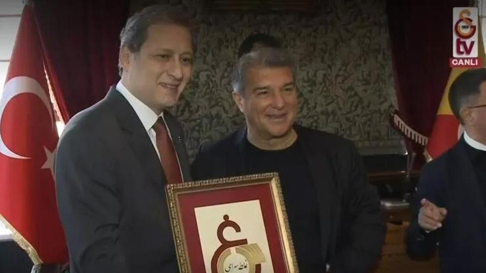 Son dakika... Barcelona Başkanı Laporta Galatasaray Lisesini ziyaret etti