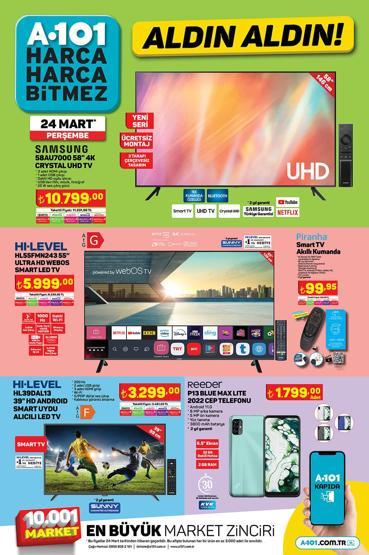 A101 aktüel ürünler kataloğu 24 Mart 2022 İndirimli A101 ürünleri bugün raflarda