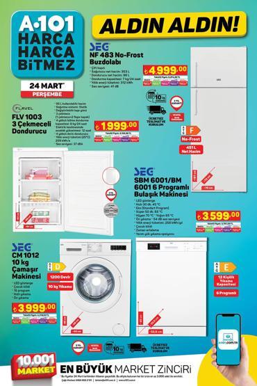 A101 aktüel ürünler kataloğu 24 Mart 2022 İndirimli A101 ürünleri bugün raflarda