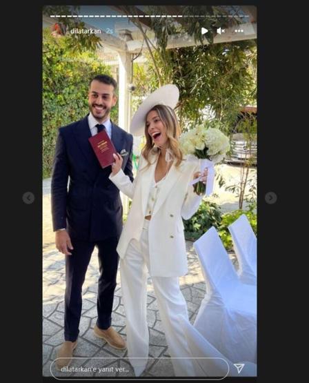 Dila Tarkan ve Dağhan Doğruer jet hızıyla evlendi