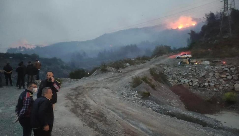 Hatayda korkutan orman yangını Söndürme çalışmalarına vatandaşlar da katıldı
