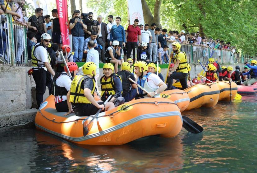 Nusaybinde ilk kez rafting yarışması düzenlendi