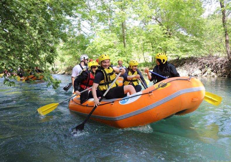 Nusaybinde ilk kez rafting yarışması düzenlendi