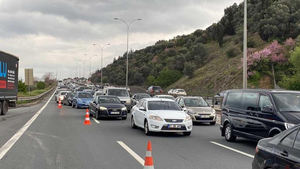 Bayram yolculuğunda yangın trafiği