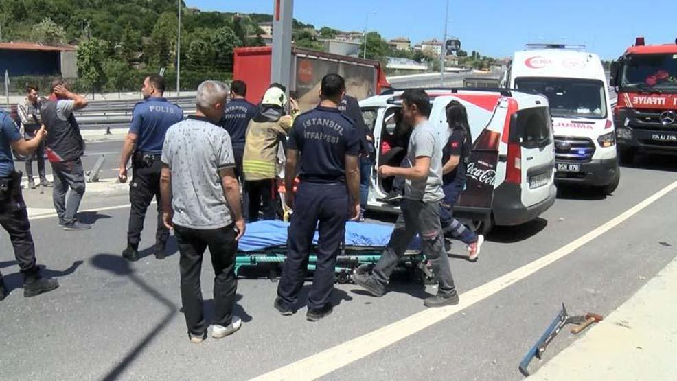 Maltepede can pazarı Direksiyon kontrolünü bir anda kaybetti
