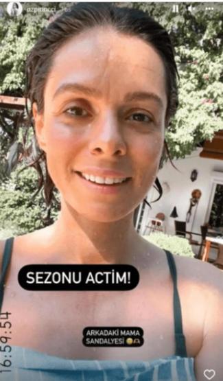 Özge Özpirinçciden makyajsız paylaşım