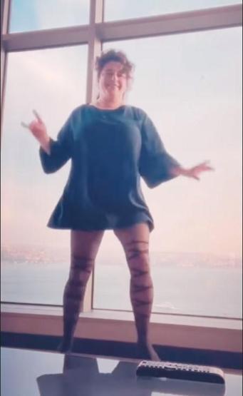 Esra Dermancıoğlunun dansı olay yarattı