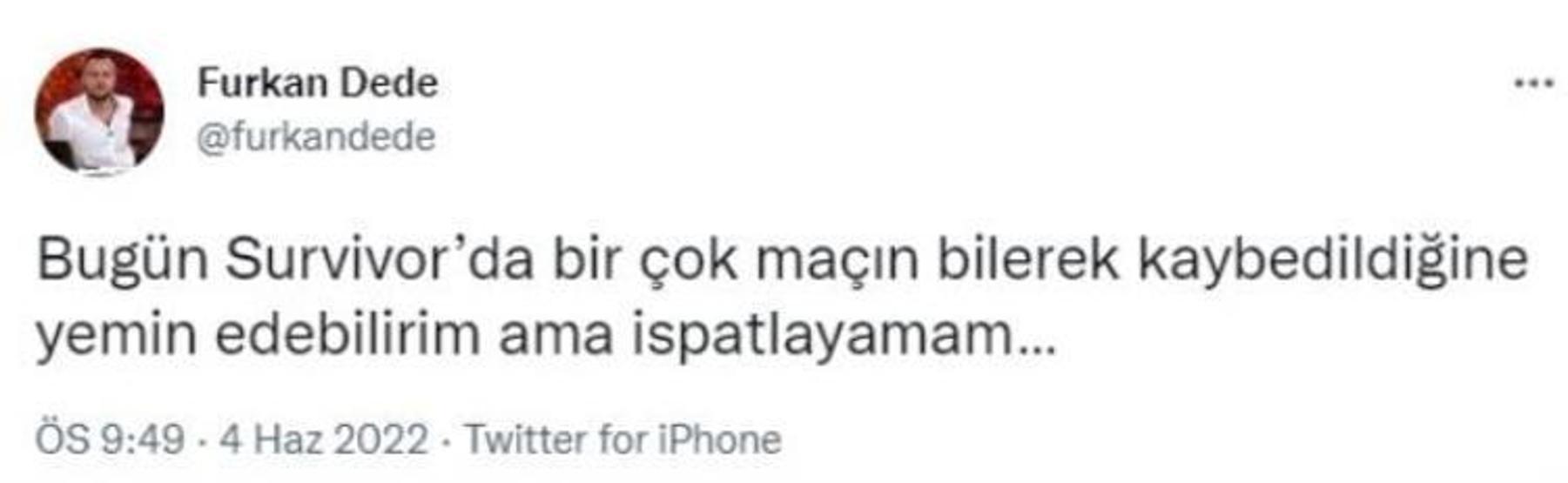 Survivor Ekstra yorumcusu Furkan Dedenin Ogeday yorumları Acun Ilıcalıyı kızdırdı