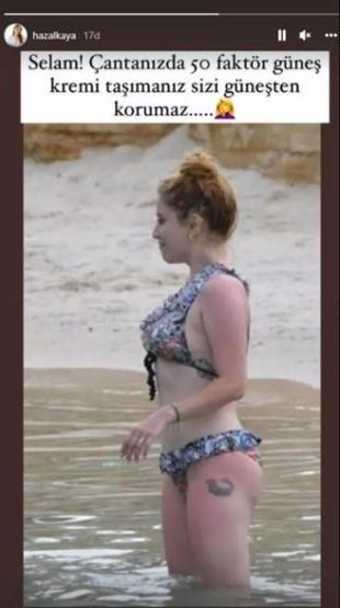 Hazal Kaya bikinili pozlarla sosyal medyayı salladı