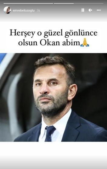 Emre Belözoğlu ve Burak Yılmazdan Okan Buruk paylaşımı