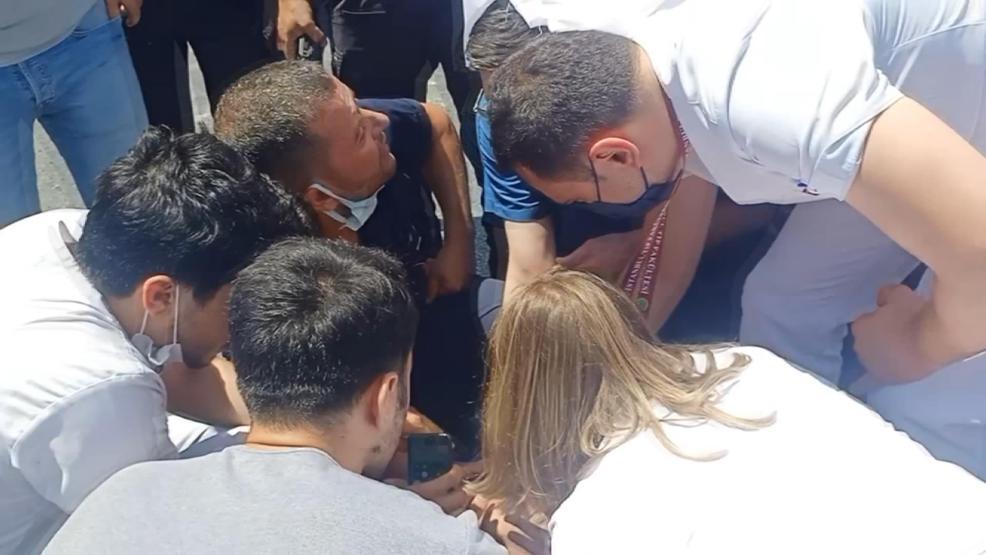 Rahatsızlanan polise sağlık çalışanları müdahale etti