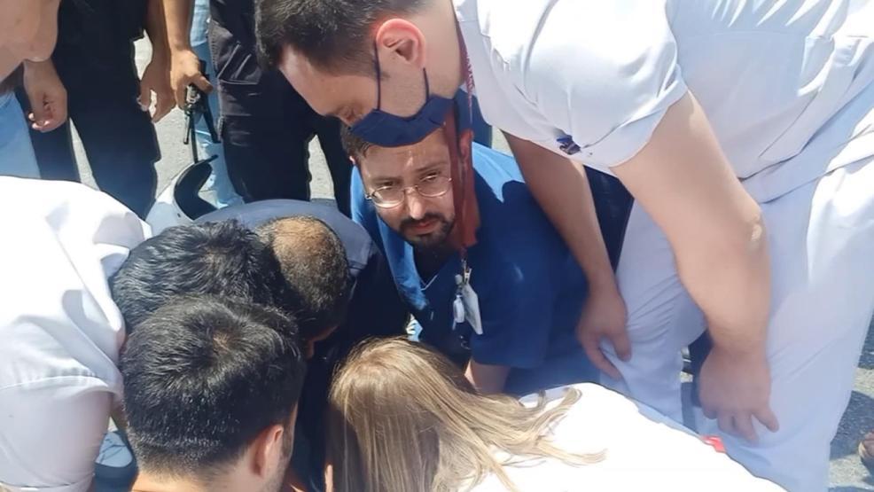 Rahatsızlanan polise sağlık çalışanları müdahale etti