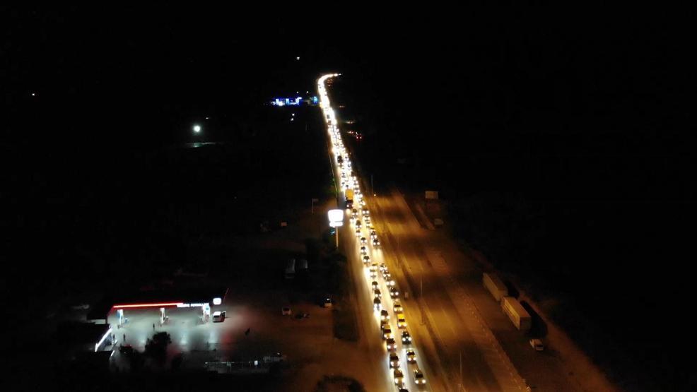 43 ilin geçiş güzergahında trafik yoğunluğu