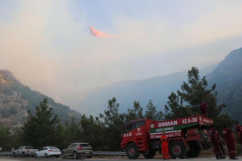 Datça’daki orman yangınında 2’nci gün