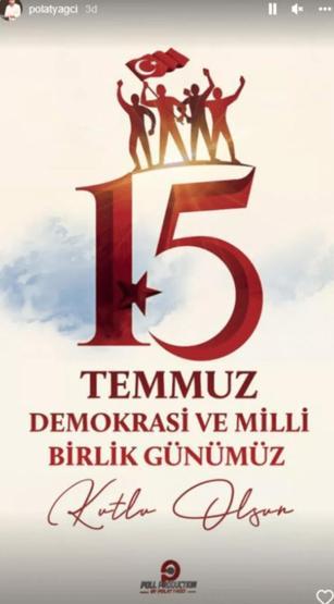 Ünlülerden 15 Temmuz paylaşımı
