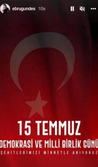 Ünlülerden 15 Temmuz paylaşımı