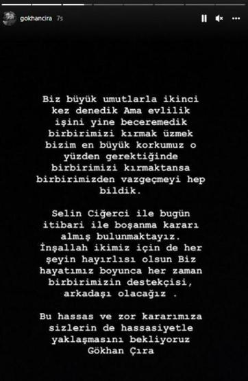 Selin Ciğerci ve Gökhan Çıra ikinci kez boşanıyor