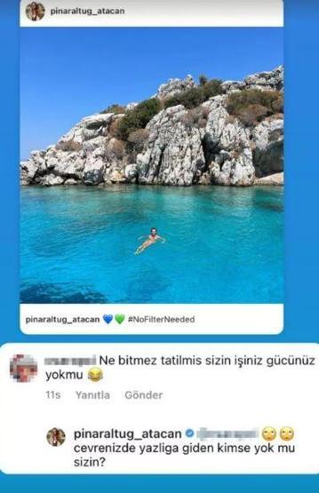 Pınar Altuğ takipçisinin yorumuna kayıtsız kalmadı