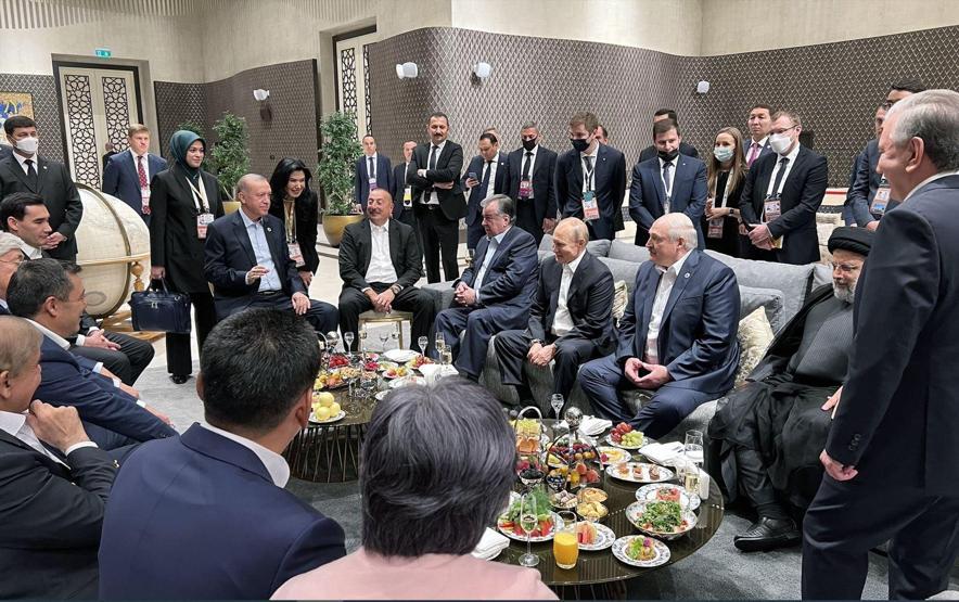 Cumhurbaşkanı Erdoğan Semerkantta liderlerle buluştu