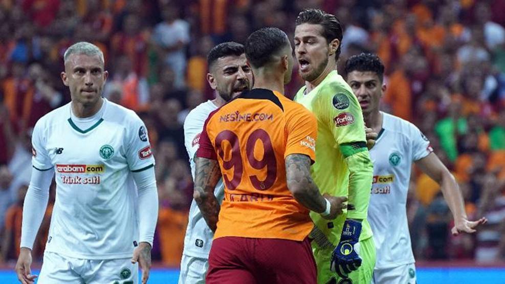 Galatasaray-Konyaspor maçında sinirler gerildi