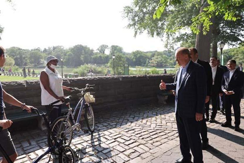 Cumhurbaşkanı Erdoğan Central Park’ta yürüyüş yaptı
