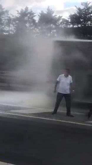 Kadıköy’de metrobüs yangını