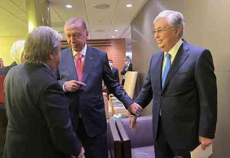 Cumhurbaşkanı Erdoğan, BM Genel Merkezinde liderlerle görüştü