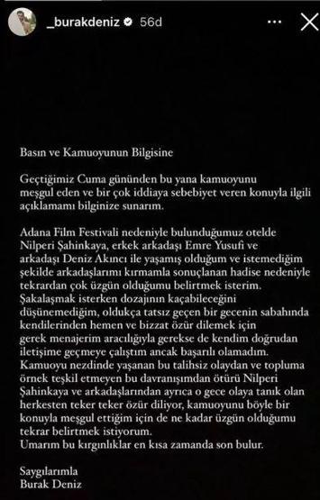 Nilperi Şahinkaya, Burak Denizi affetmedi